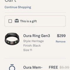 Oura Ring Gen3 US 11 Heritage Black