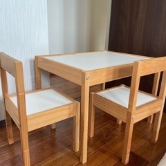 LÄTT レット 子ども用テーブル チェア2脚付　IKEA キッズ