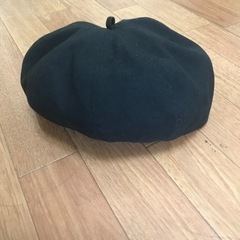 帽子　ベレー帽　黒　洗濯可　サイズ調整できます