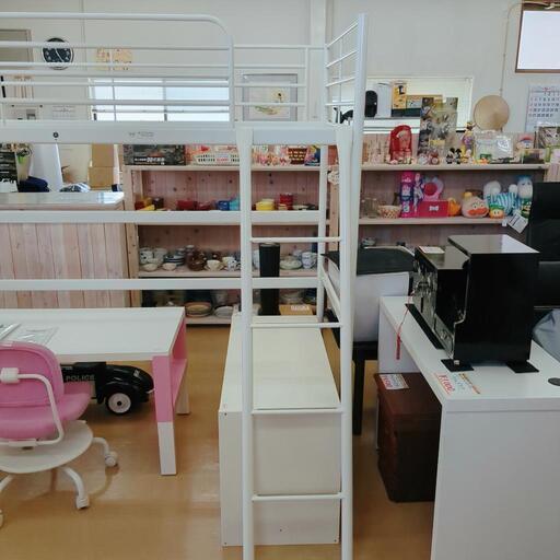 ✨IKEA✨ロフトベッド✨スヴェルタ✨ホワイトカラーベッド、お子様用【浜村鹿野温泉ICから3分 買取本舗 宮本リサイクル 営業時間9～19時 定休日水曜のみ←連絡できませんm(_ _)m】