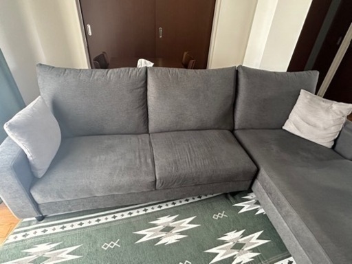 家具 L字型カワチソファー3人掛け - 3人掛けソファ 