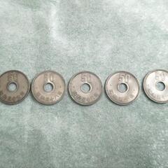 更に最終値下げしました　昭和３７年〜４１年　旧５０円玉５枚セット...