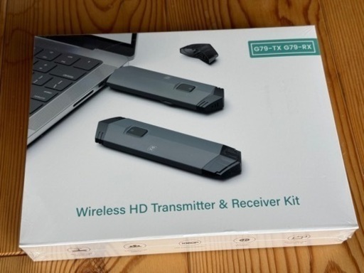 【新品未使用】ワイヤレス HDMI 送受信機セット 小型 1080P/5Ghz/30M転送 設定不要 wifi不要 低遅延 携帯便利