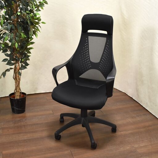 【10/27受渡予定】≪zyt1484ジ≫ 美品 ニトリ オフィスチェア OC501 ブラック 樹脂 2022年 おしゃれ/ハイバック/PCチェア/椅子 現状品 60407-15