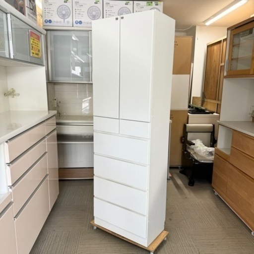 【お買い得‼️】便利♪ 58cm幅サニタリーラック ランドリーラック 多目的棚 キャビネット チェスト タンス 収納家具 ホワイト♪