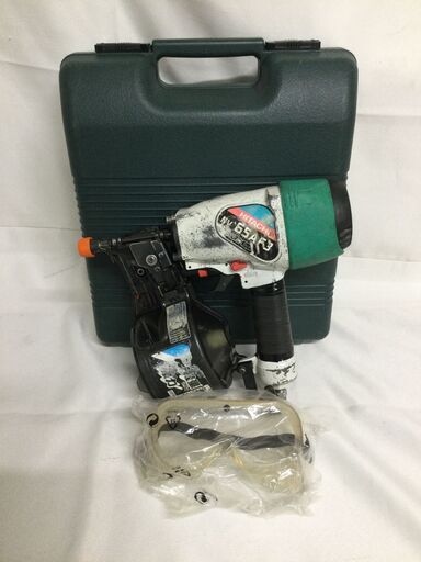 【北見市発】ヒタチ HITACHI 日立 65㎜ ロール釘打機 NV65AF3 緑 (D5759wY)