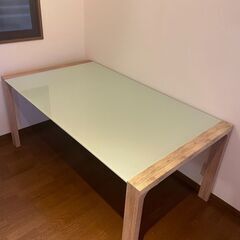 【ネット決済】ニトリ　伸長式 ダイニングテーブル　ガラス　