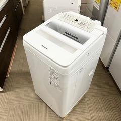 【超美品‼️】パナソニック 2019年製 7.0kg全自動洗濯機 エコナビ搭載 高級ガラストップ ホワイト♪