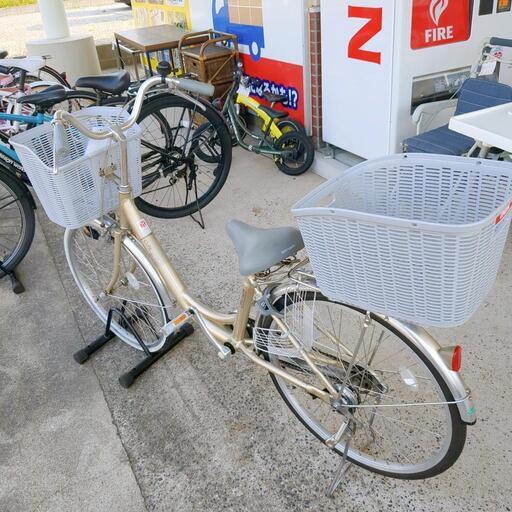 丸石☆CURL.ALUMI☆ゴールド、24インチ、自転車 、ママチャリ【浜村