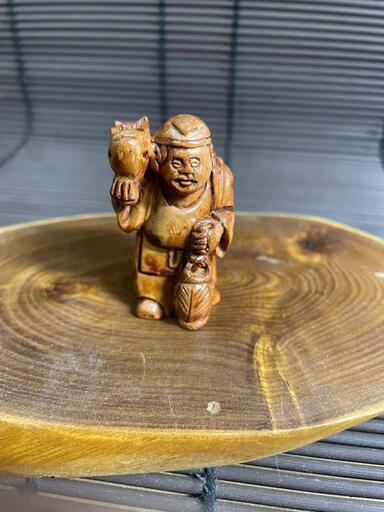 『恵比寿様』根付 提げ物 /緒締め /帯留め /Netsuke　江戸時代　七福神