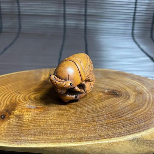 『番いの蝉』根付 提げ物 /緒締め /帯留め /Netsuke　江戸時代