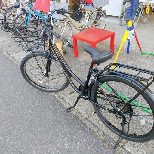 an,clesingn,works☆27インチ、ブラック、6段変速。転車 クロスバイク