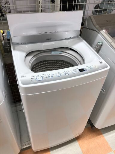 洗濯機 7.0kg ハイアール JW-E70CF 2021年製 W(幅)52.4×D(奥行き)57.5×H(高さ)94.6cm ※クリーニング済み