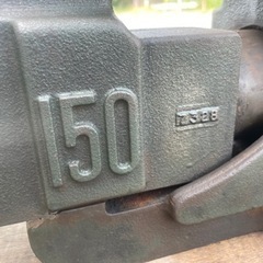 ☆中古品 ナベヤ リードバイス 丸胴バイス 万力 幅200x奥500x高