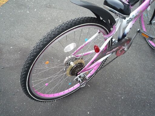 自転車 子供用自転車 26インチ カゴ付き ピンク×ブラック Cloud Berry