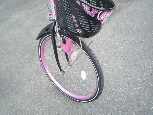 自転車 子供用自転車 26インチ カゴ付き ピンク×ブラック Cloud Berry 切り替え付き ジュニアサイクル 中古 苫小牧西店 自転車 子供用自転車 26インチ カゴ付き ピンク×ブラック Cloud Berry