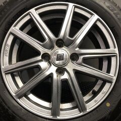 【BS BLIZZAK VRX2 175/65R15】スタッドレス【SEIN 15インチ 5.5J4HPCD100+43】22年製 バリ溝 キューブ ヴィッツ アクア等　(KTN068)