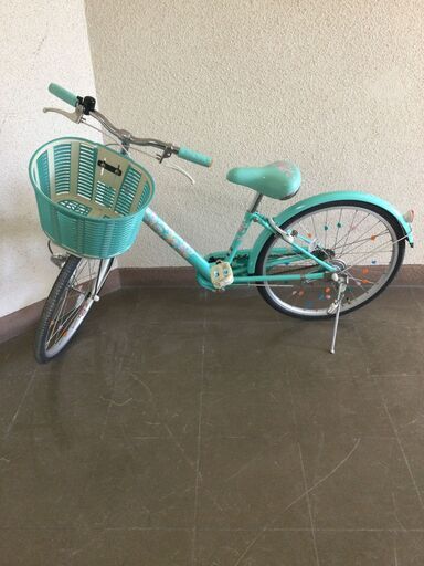 【北見市発】ECOPAL ジュニア自転車 B6G80682 22インチ 緑 (E2798wY)