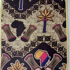 アフリカのデザインの手作り布製マウスパッド - コンゴ製 - 新品