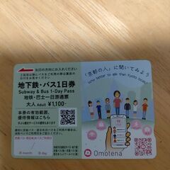 京都 地下鉄-バス1日券