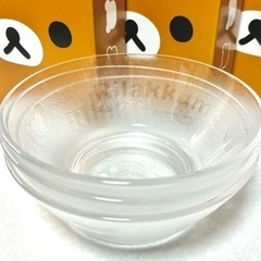 ※交渉中【新古品】キッチン雑貨 リラックマガラス皿サラダボ...