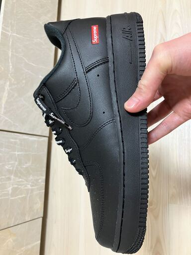 【超美品】エアフォース1 AF1 supreme 黒 27cm