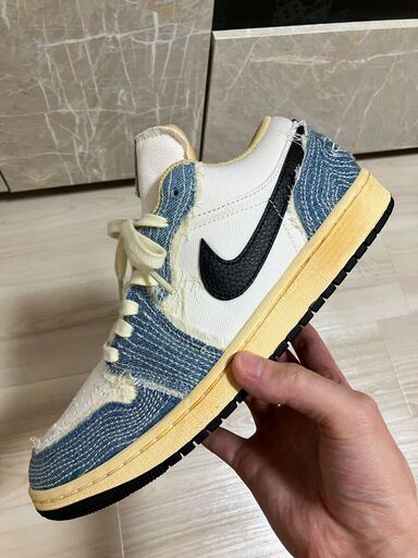 超美品】エアジョーダン1 LOW SE AIR JORDAN 1 刺し子 27cm エア