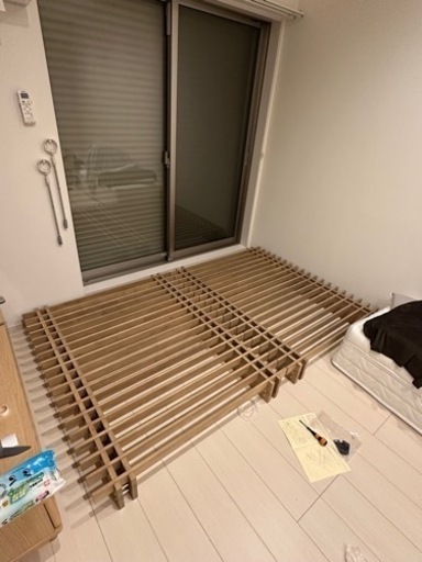 購入者決定】KANADEMONO すのこベッド - シングルベッド 