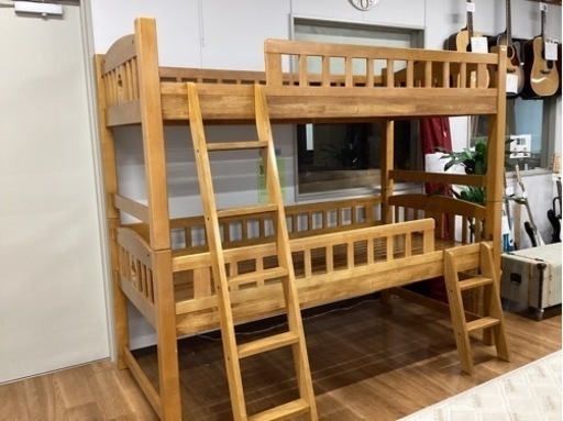 木製二段ベッド【町田市再生家具】　240533