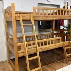 木製二段ベッド【町田市再生家具】　240533