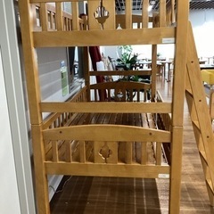 木製二段ベッド【町田市再生家具】 240533