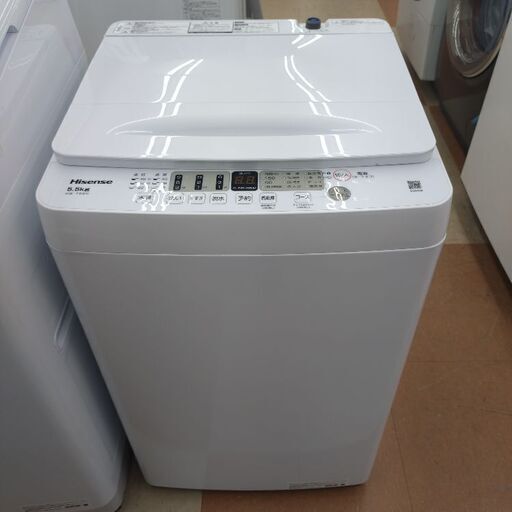 ★ジモティー割引有★ Hisense 5.5kg全自動電気洗濯機 HW-T55H 2023年製 中古品