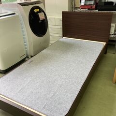 【リサイクルショップ　ピカソ　小松原】【美品】フランスベッド シングルベッドセット（レッグタイプ）ダークブラウン★2223★