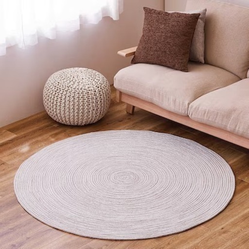 ニトリ 円形ラグ 140cm コットン100% インド綿 ネット限定