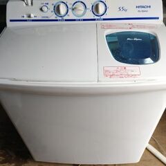 札幌市近郊の方限定！送料無料！分解清掃済！日立 ニ層式洗濯機 PS-55AS2 5.5kg