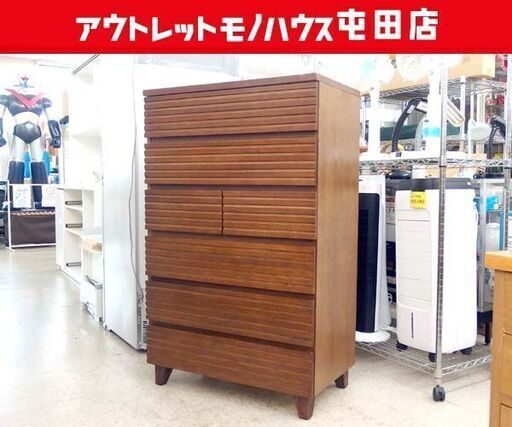 6段チェスト 幅80.5cm ブラウン 木目調 洋服収納 タンス 箪笥 6段チェスト 幅80.5cm ブラウン 木目調 洋服収納 タンス 箪笥