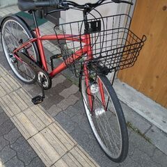 maruishi[マルイシ]APASCH(アパッシュ)27吋 シティーサイクル 外装6段/LEDオート/レッド