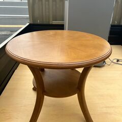 木製丸テーブル　サイドテーブル