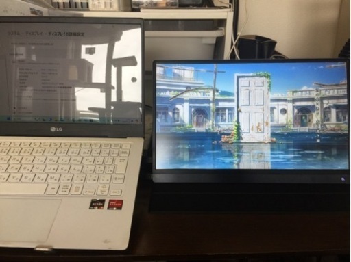 タッチパネル バッテリー内蔵フルHDモバイルモニター 120Hz 付属品完備
