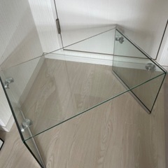ガラステーブル　組立式　ローテーブル