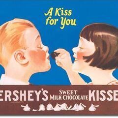 アメリカ雑貨　ブリキ看板　ハーシーの甘いキスチョコレート