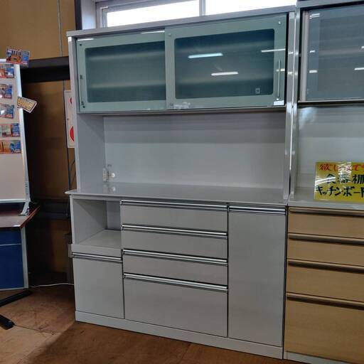 【愛品倶楽部柏店】マルコ木工 2枚スライド扉キッチンボード