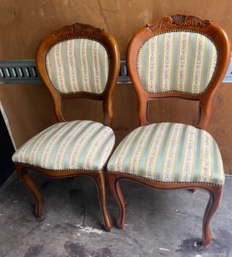 アンティーク 椅子、クラシック椅子、2脚セット、Used