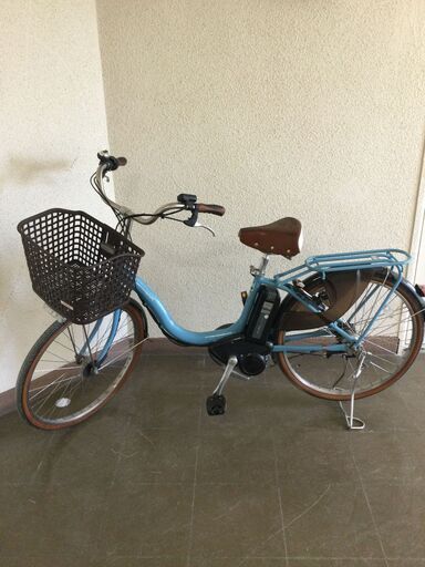 【北見市発】ヤマハ YAMAHA 電動アシスト自転車 PAS ナチュラM デラックス PM24NMDX B2E87549 3段変速 24インチ 水色 (E2793wY)