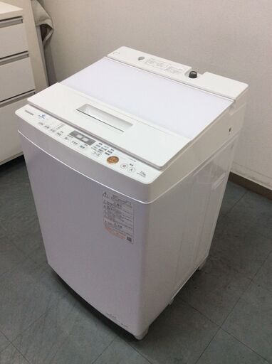 （10/19受渡済）YJT8846【TOSHIBA/東芝 7.5㎏洗濯機】美品 2021年製 AW-TS75D9 家電 洗濯 簡易乾燥付