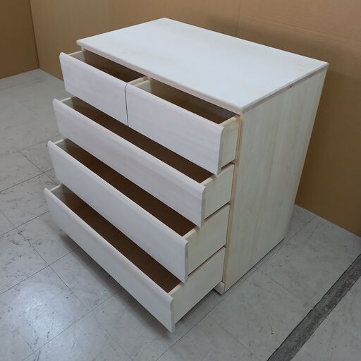 未使用訳あり 桐クローゼットチェスト 76幅4段 クローゼット チェスト