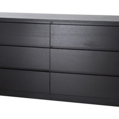 IKEA家具　MALM マルム　チェスト（引き出し×6）　ブラック