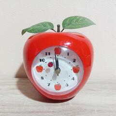 【ジャンク】りんご型 置き時計