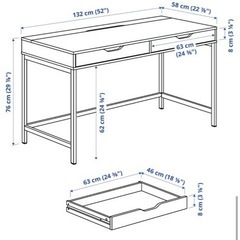 IKEA アレクスデスクと袖机