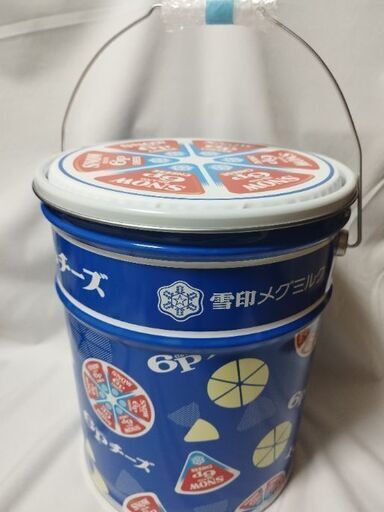 特大【当選品/ 非売品】雪印　6pチーズ　 ペール缶　 バケツ缶　椅子　収納 イス